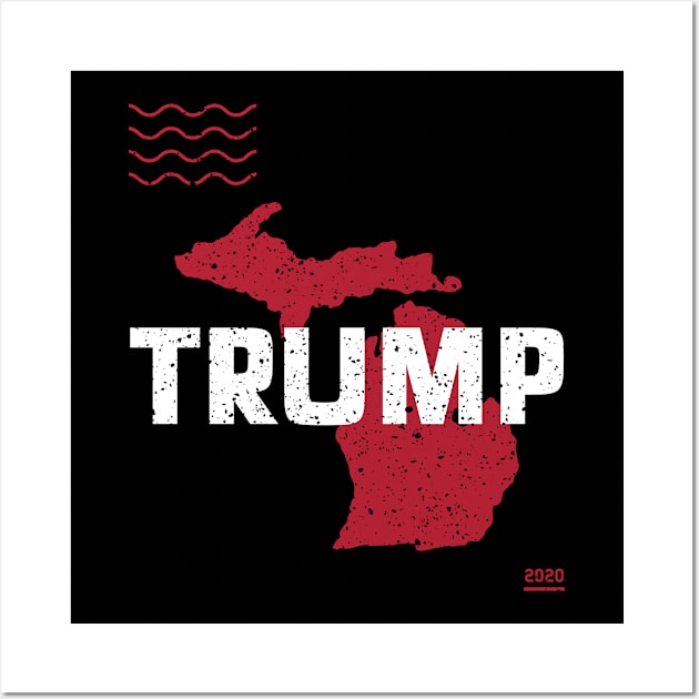 Trump Michigan 2020 - Red Wave, Red State Wall Art by Family Heritage Gifts